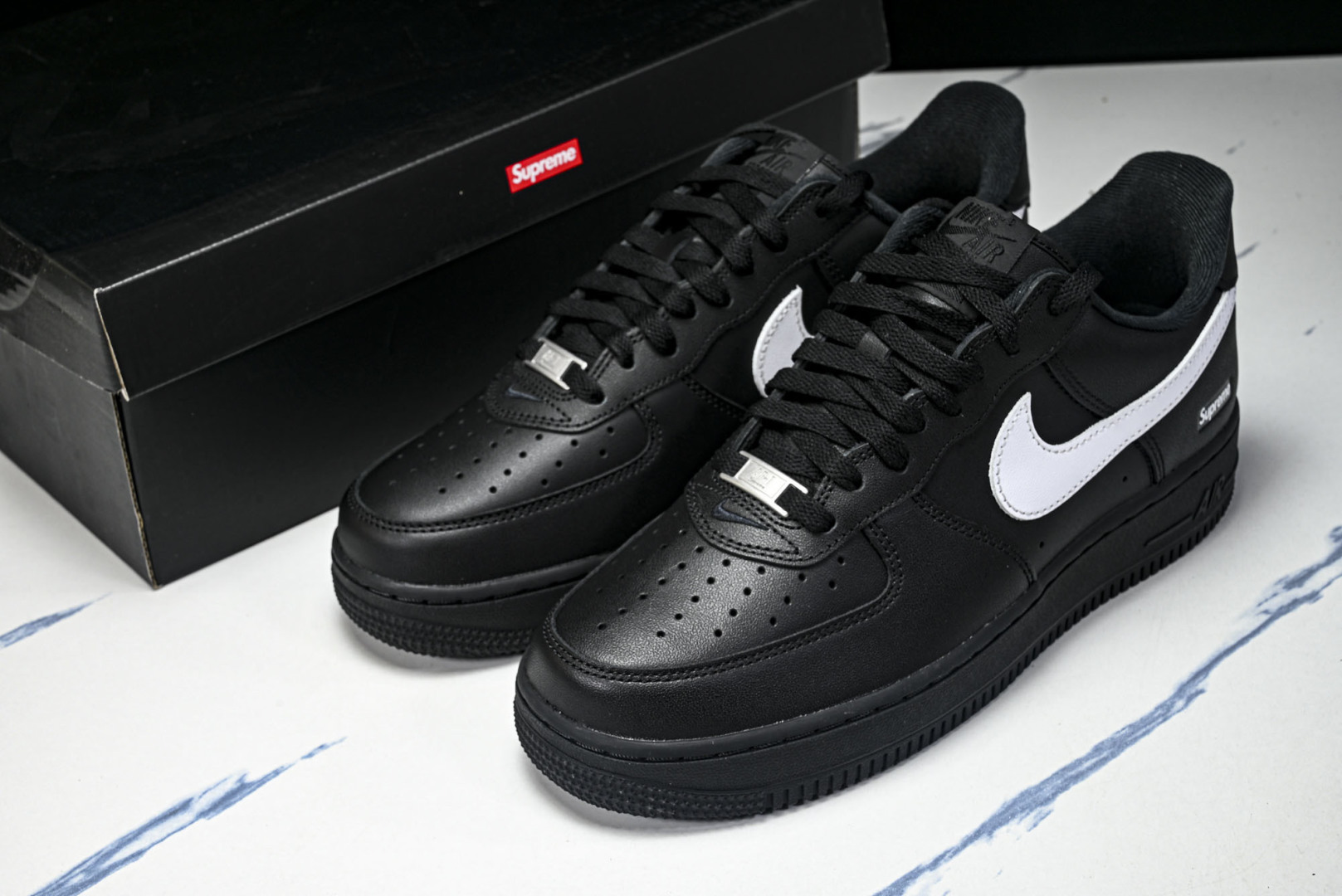AF1 尺码:40-48.5纯原出品-NK Air Force 1 Low Supreme Black 