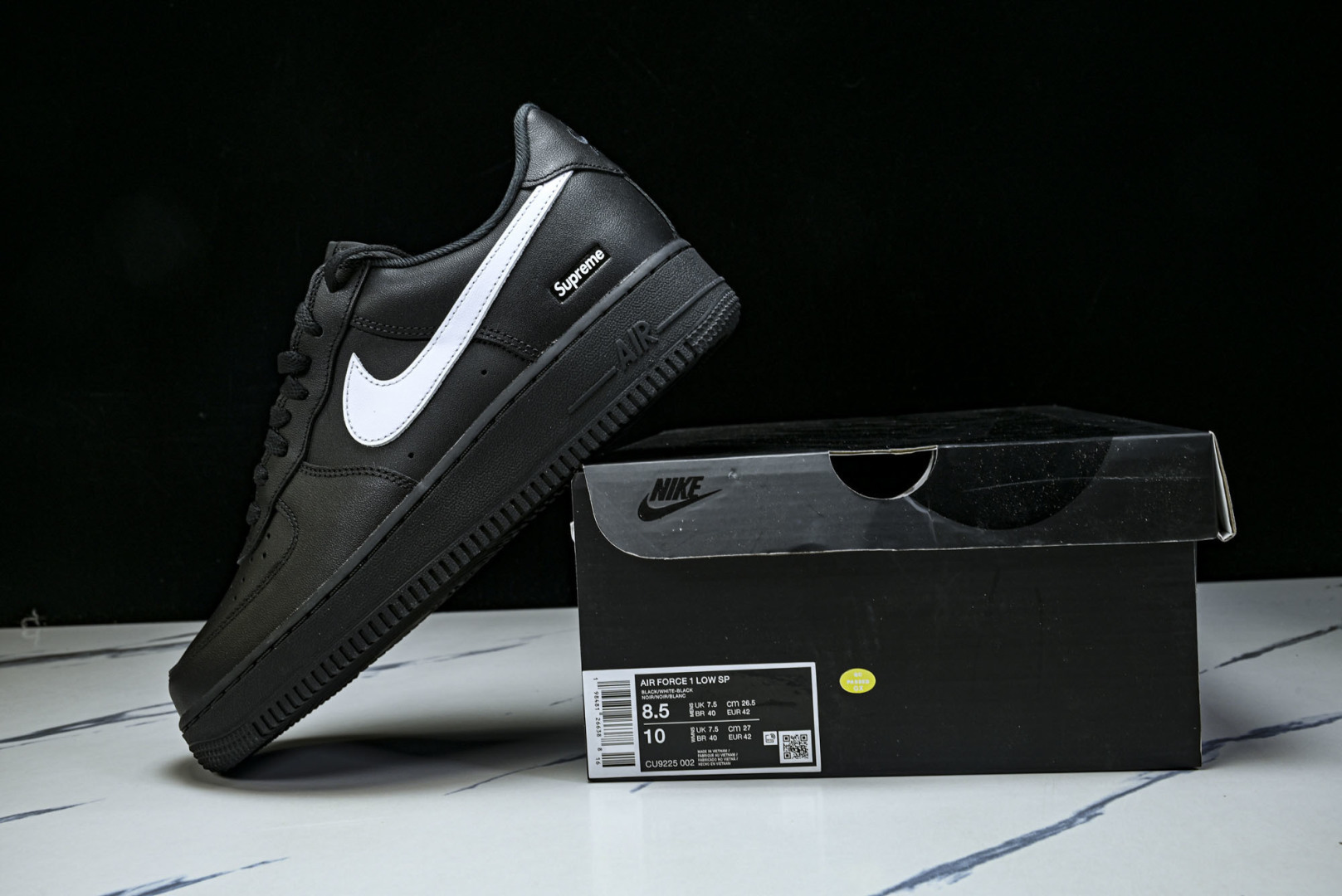 AF1 尺码:40-48.5纯原出品-NK Air Force 1 Low Supreme Black 