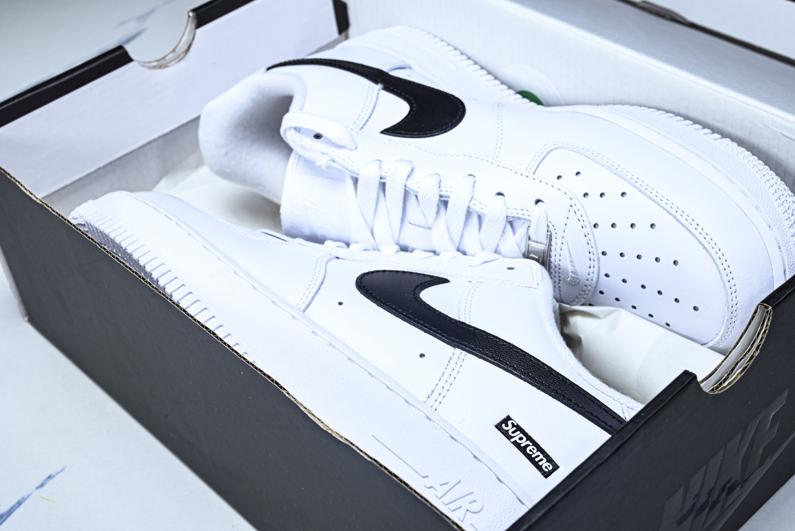 AF1 尺码40-47.5纯原版出品-Air Force 1 Low Supreme White Bla