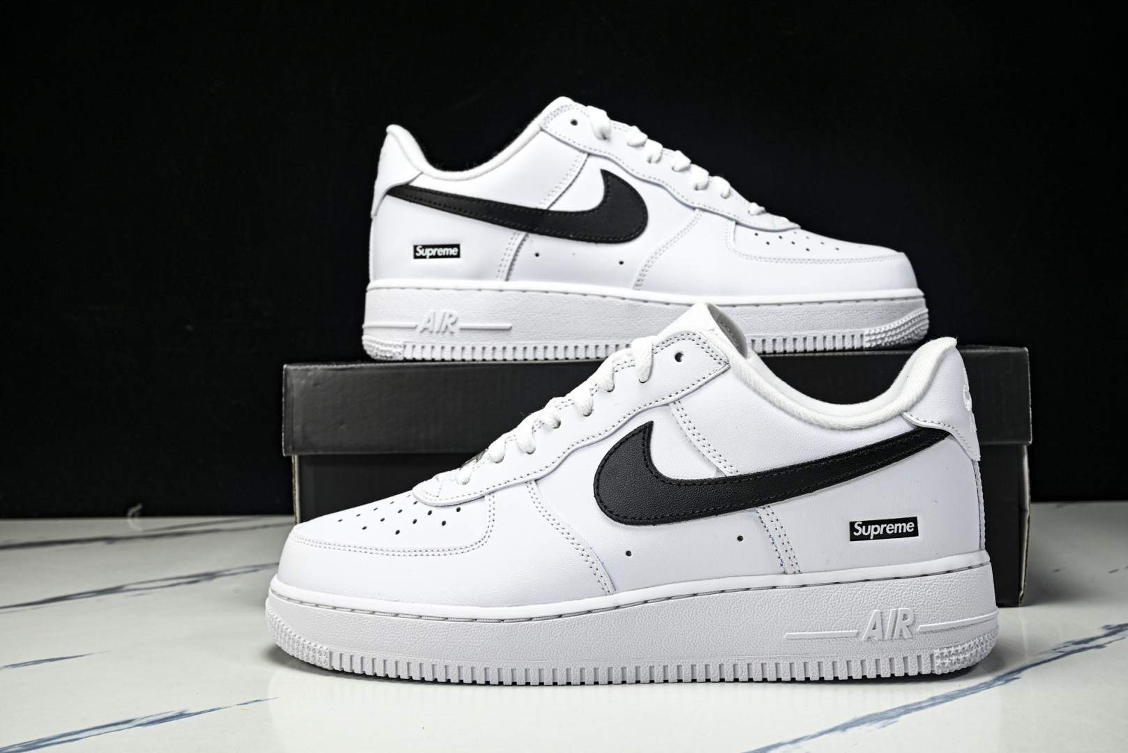 AF1 尺码40-47.5纯原版出品-Air Force 1 Low Supreme White Bla