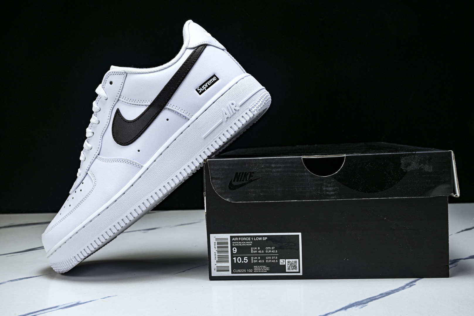 AF1 尺码40-47.5纯原版出品-Air Force 1 Low Supreme White Bla