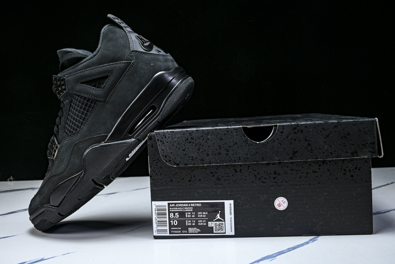 AJ4 尺码:36-47.5纯原版出品-Air Jordan 4 Retro Black Cat (20