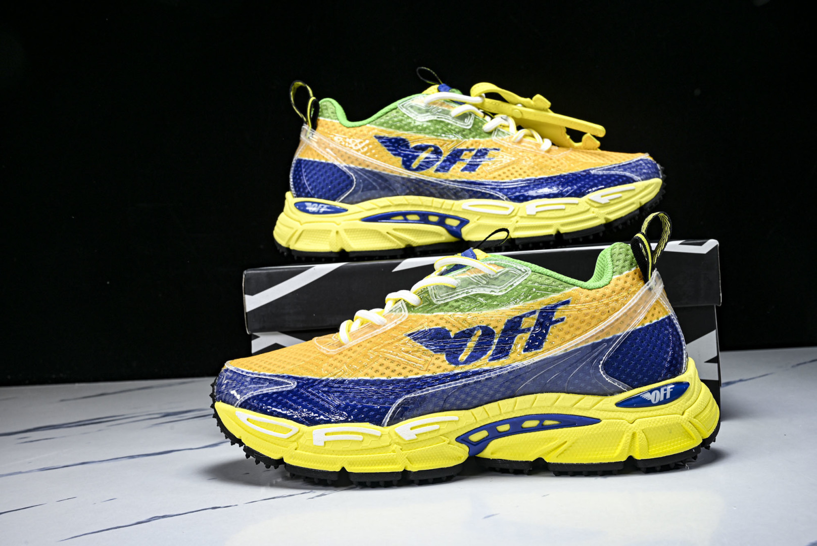 OFF 尺码36-47 纯原版出品-OFF-WHITE 系带印花 黑白三箭头登山厚底老爹鞋增高男女运动休