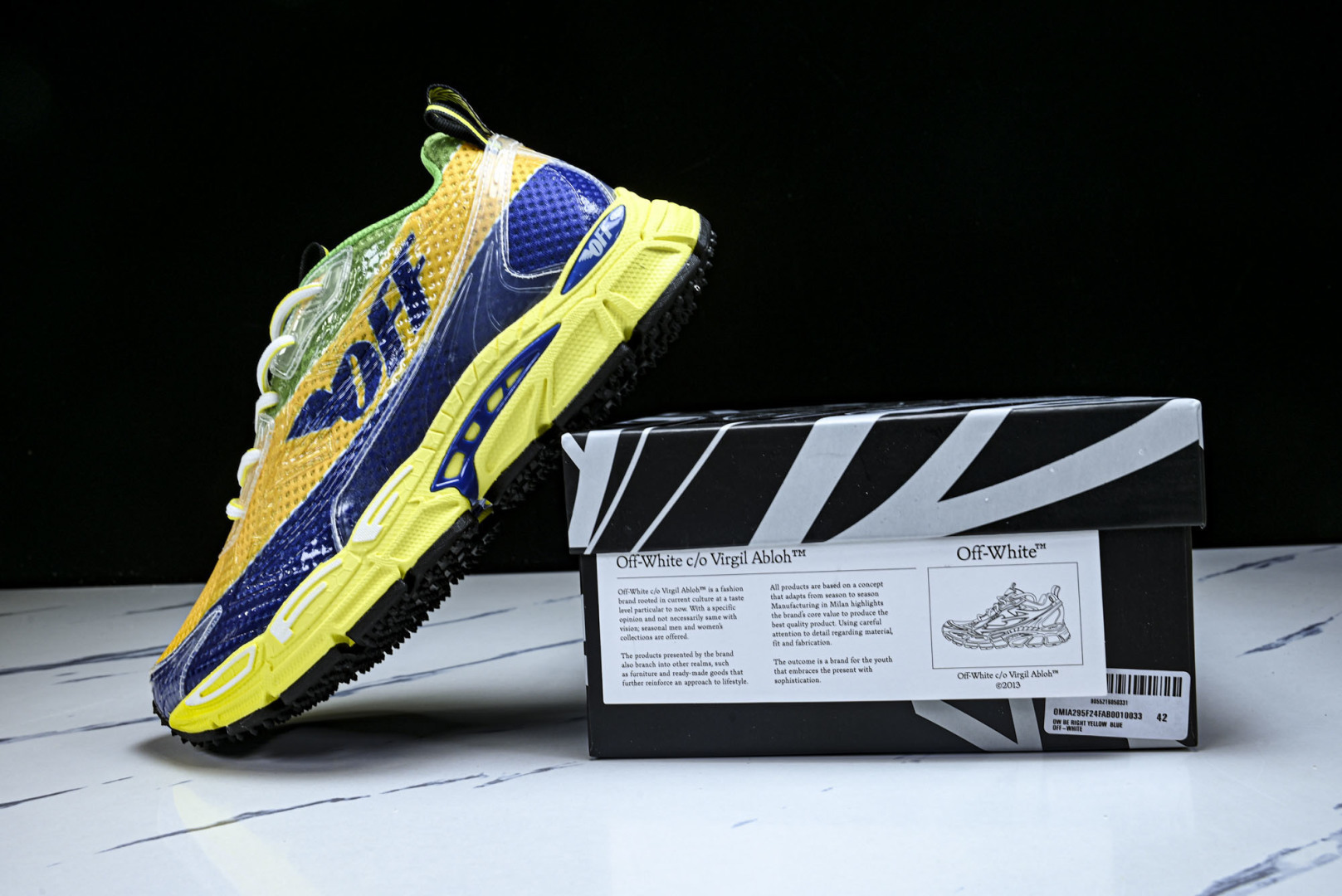 OFF 尺码36-47 纯原版出品-OFF-WHITE 系带印花 黑白三箭头登山厚底老爹鞋增高男女运动休