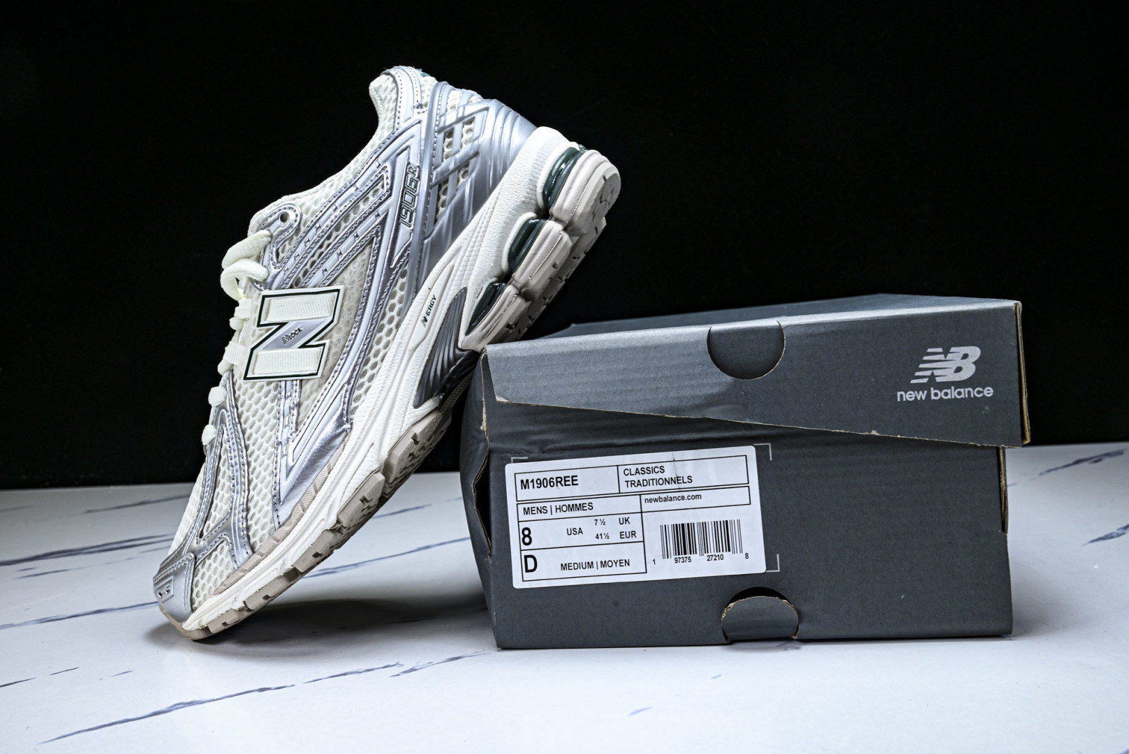 New Balance U1906系列 拼接网面透气跑步鞋运动鞋银灰色 M19O6REE 尺码：36 3