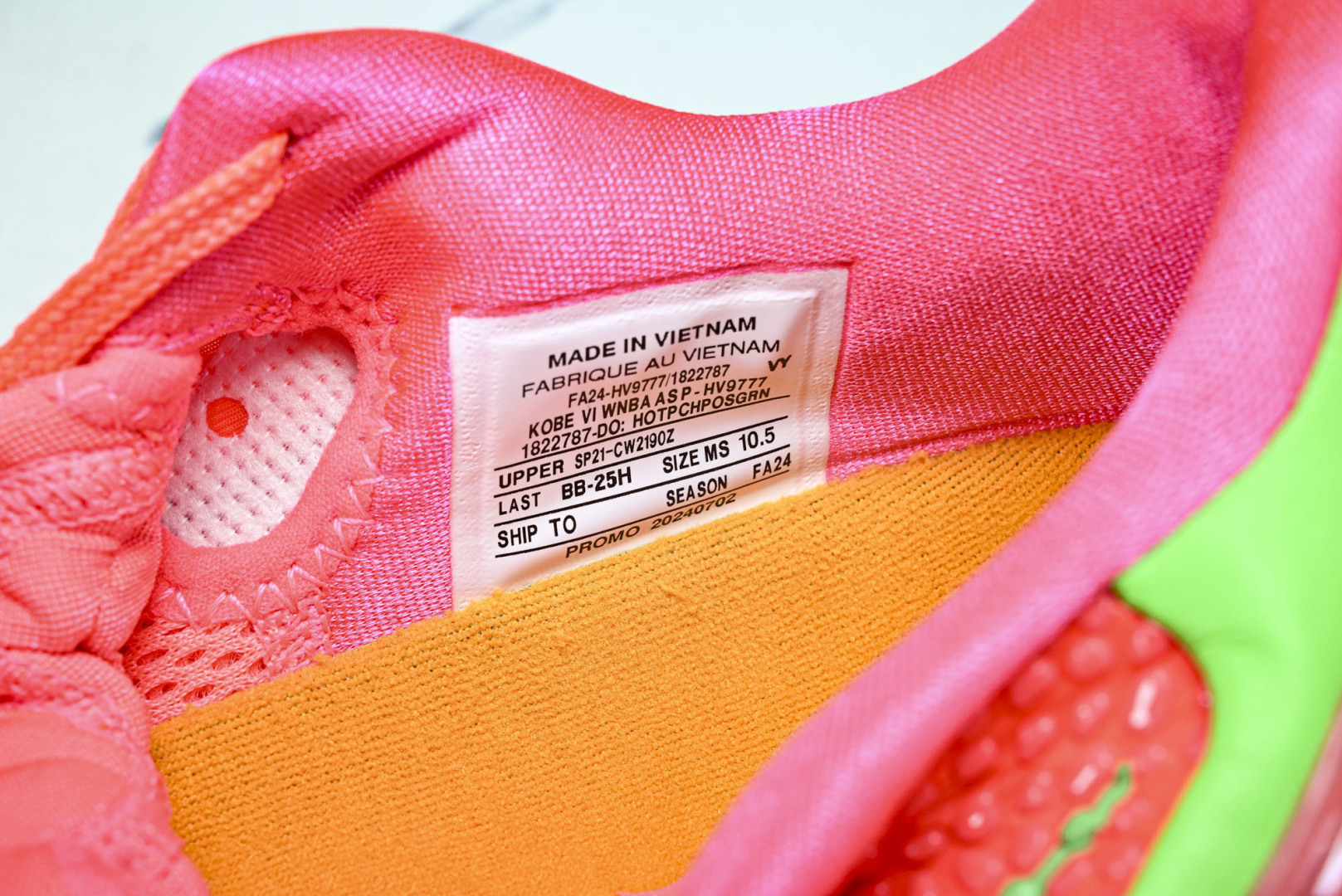 科比6 尺码:40-50.5纯原版出品- Kobe 6 Protro Sail All-Star 玫红绿