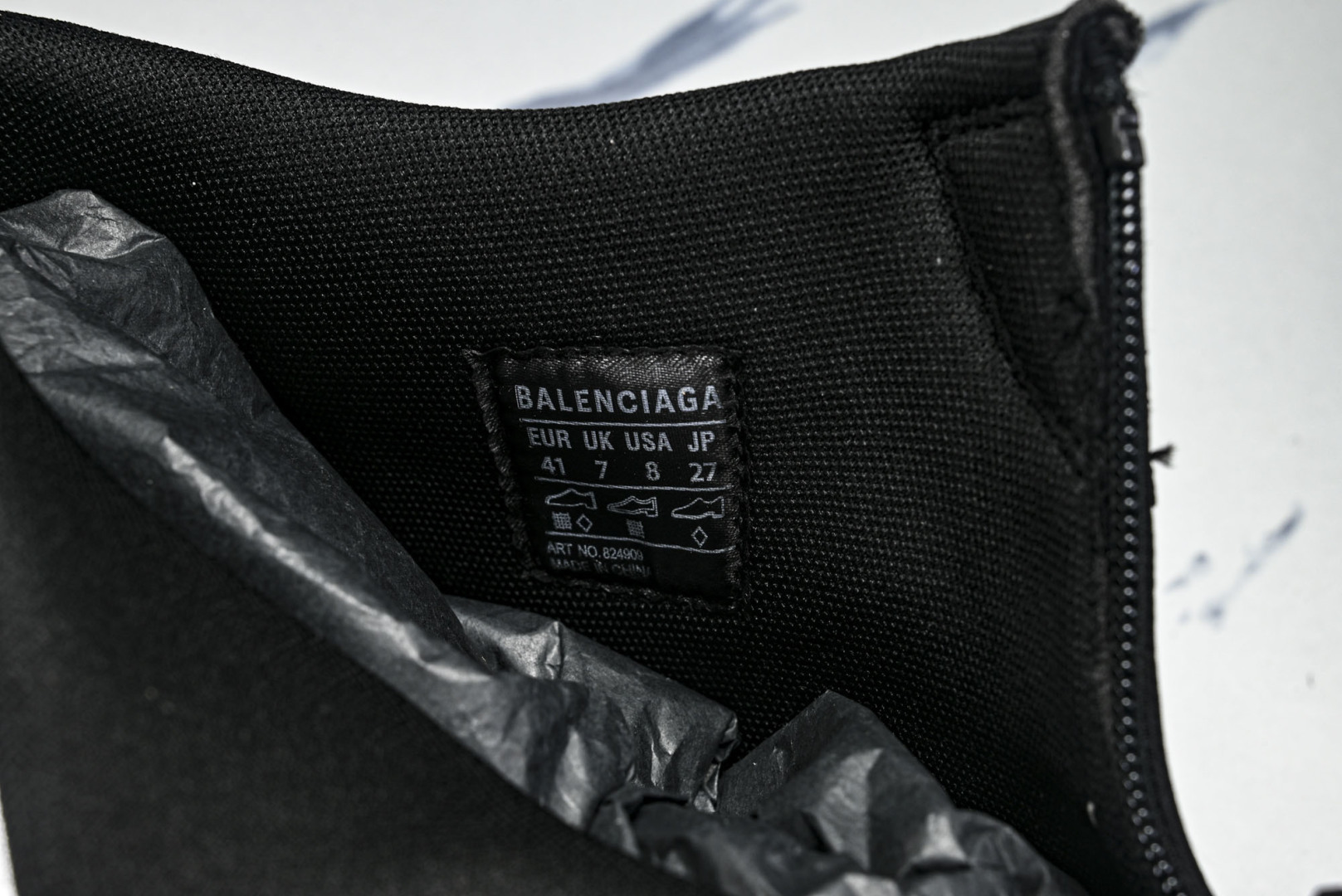 巴黎 尺码:35-46纯原版出品巴黎世家篮球鞋男士缓震支撑贴合防滑 黑银色 WBKBM8010 YZ00