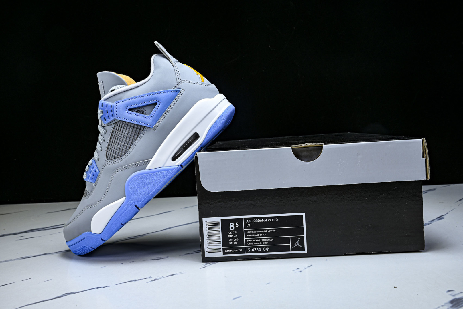 AJ4雾蓝 尺码40-47.5纯原版出品-Air Jordan 4 Retro LS 'Mist Blu