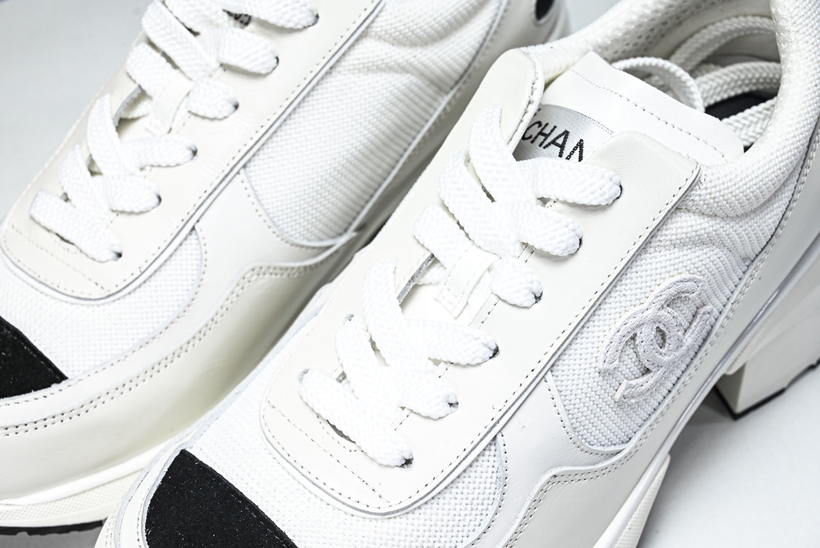 香奈儿 尺码35-40纯原版出品-Chanel香奈儿 25K新款 白色粗跟4cm百搭德训鞋运动鞋YZ02