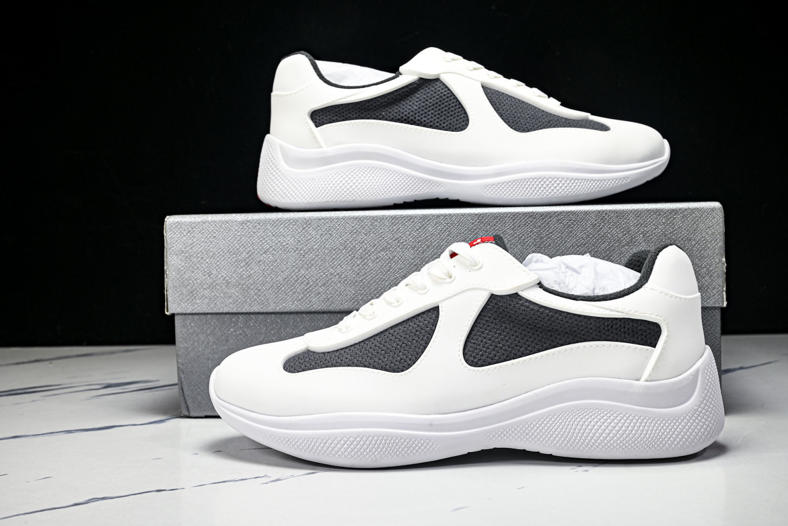 Prada 尺码35-46纯原版出品-Prada普拉达男女士America's Cup 运动鞋（2.5厘