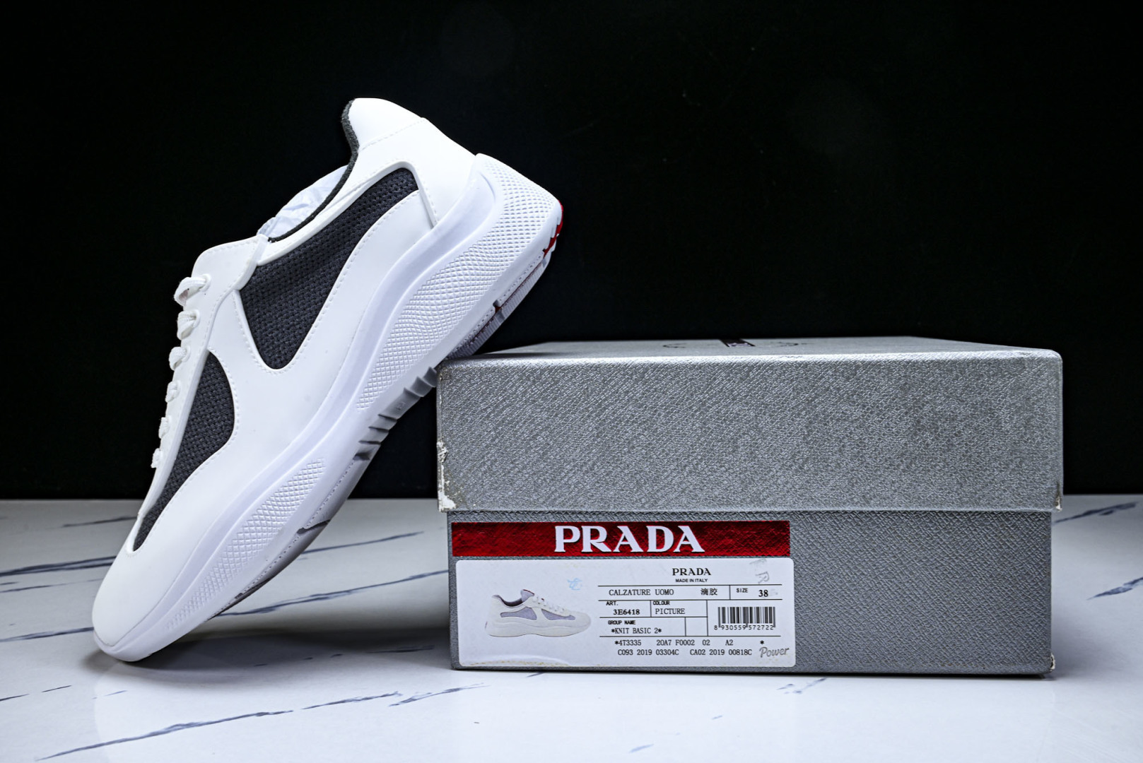 Prada 尺码35-46纯原版出品-Prada普拉达男女士America's Cup 运动鞋（2.5厘