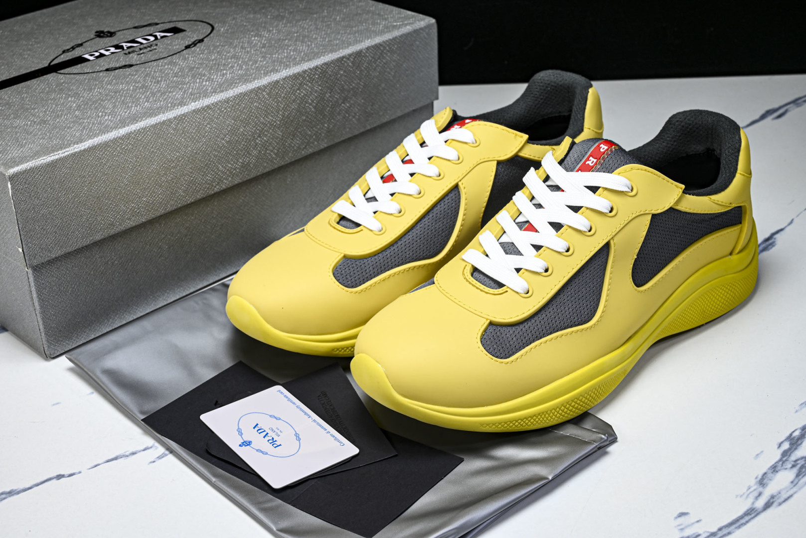 Prada 尺码35-46纯原版出品-Prada普拉达男女士America's Cup 运动鞋（2.5厘