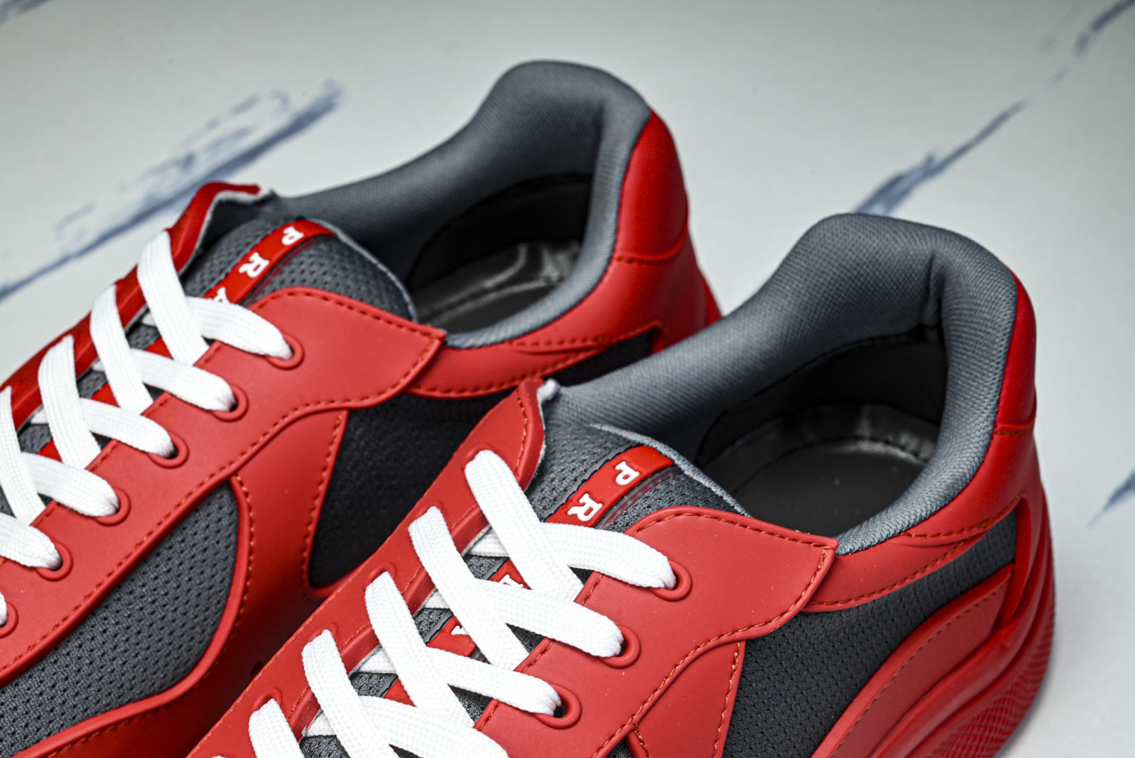 Prada 尺码35-46纯原版出品-Prada普拉达男女士America's Cup 运动鞋（2.5厘