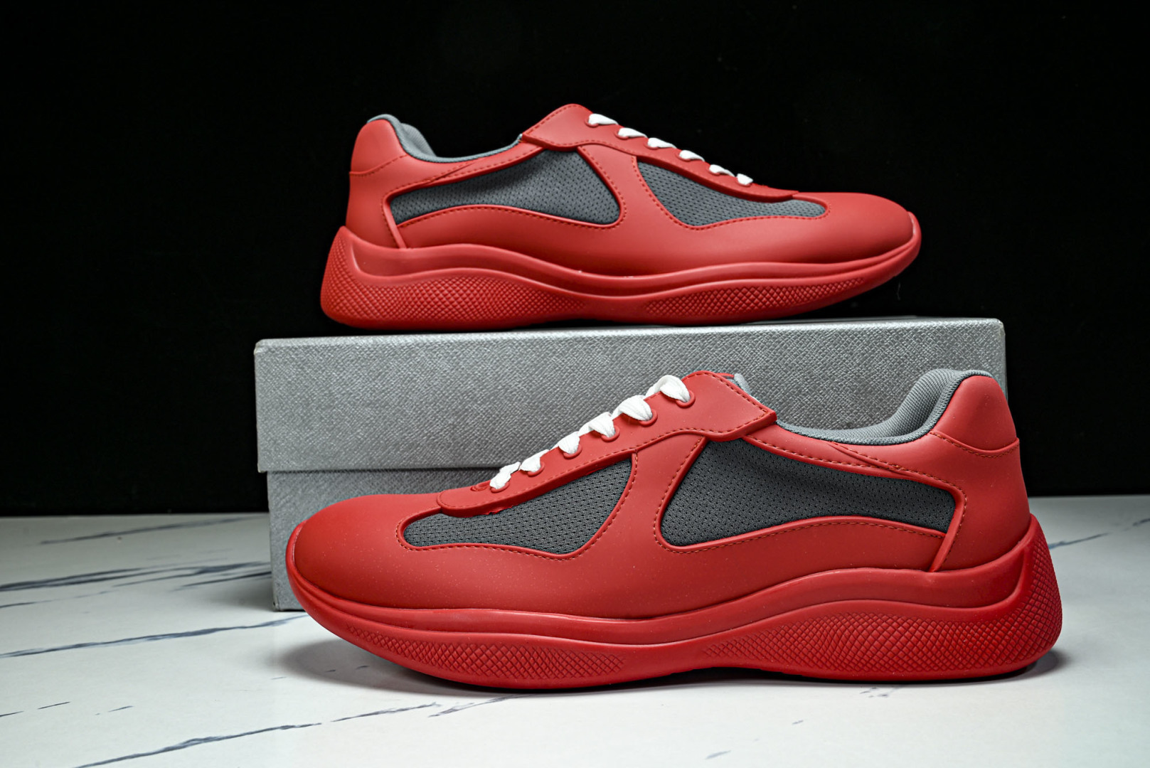 Prada 尺码35-46纯原版出品-Prada普拉达男女士America's Cup 运动鞋（2.5厘