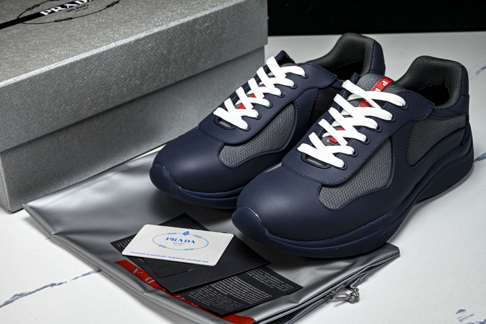 Prada 尺码35-46纯原版出品-Prada普拉达男女士America's Cup 运动鞋（2.5厘