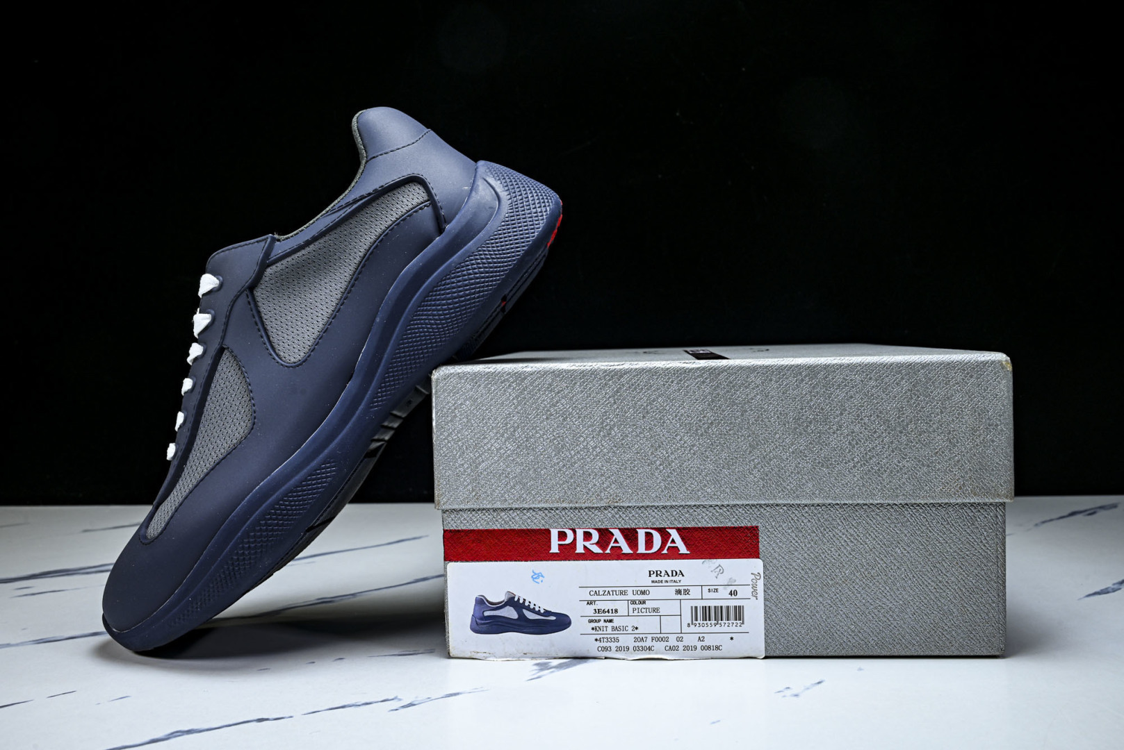 Prada 尺码35-46纯原版出品-Prada普拉达男女士America's Cup 运动鞋（2.5厘
