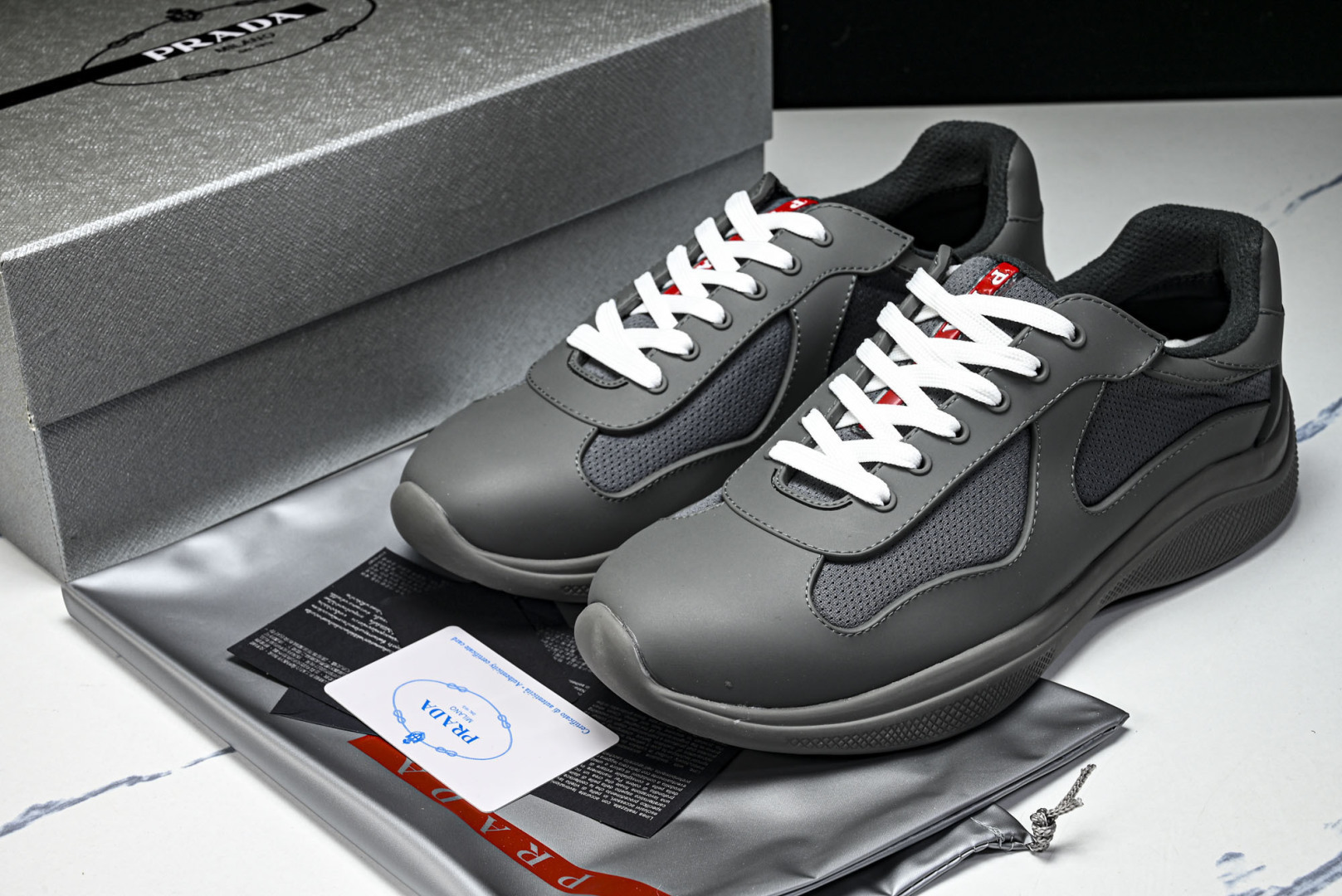 Prada 尺码35-46纯原版出品-Prada普拉达男女士America's Cup 运动鞋（2.5厘