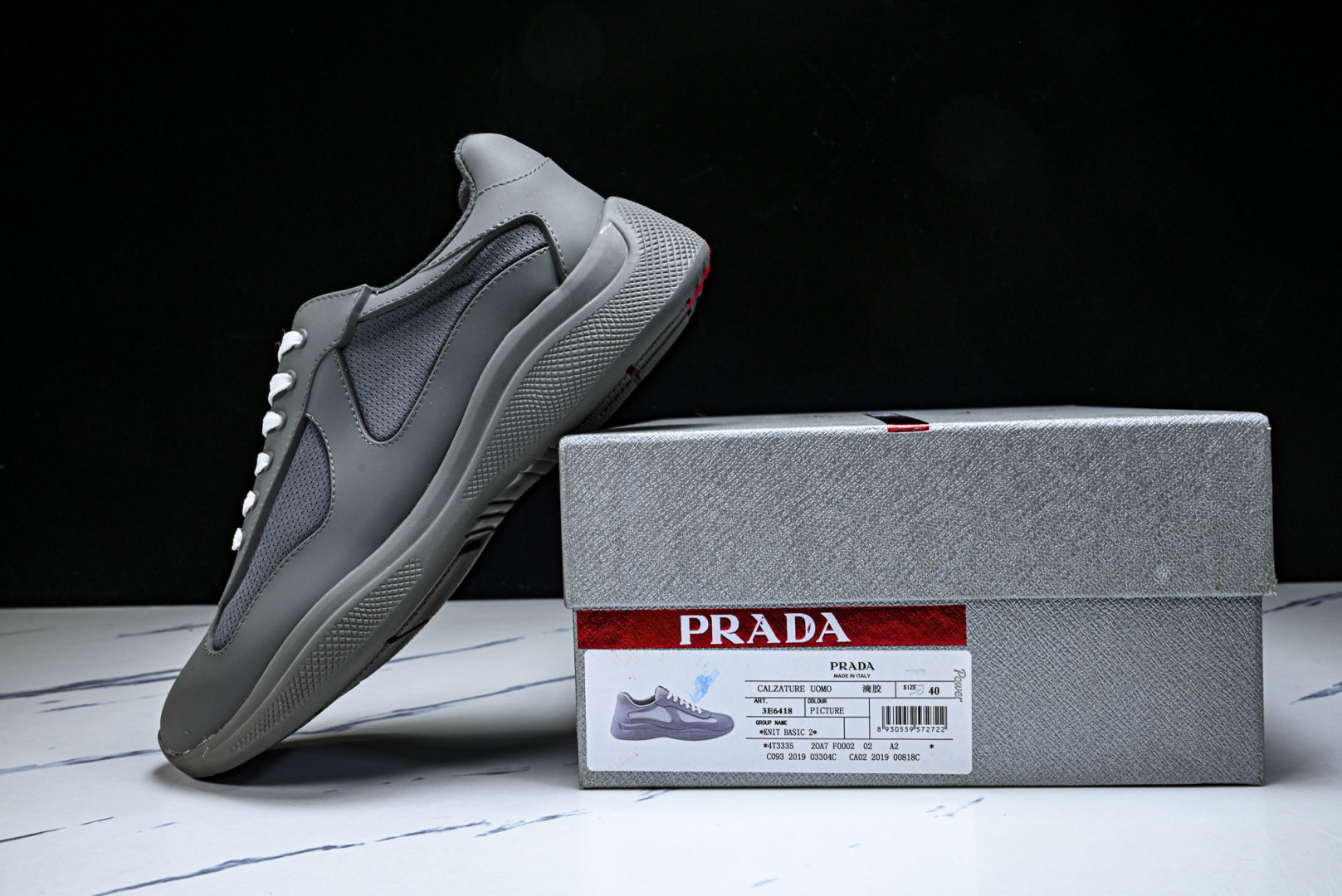 Prada 尺码35-46纯原版出品-Prada普拉达男女士America's Cup 运动鞋（2.5厘