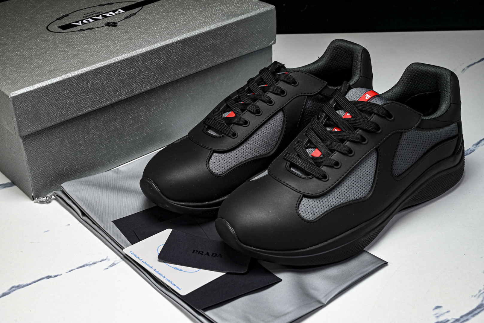 Prada 尺码35-46纯原版出品-Prada普拉达男女士America's Cup 运动鞋（2.5厘