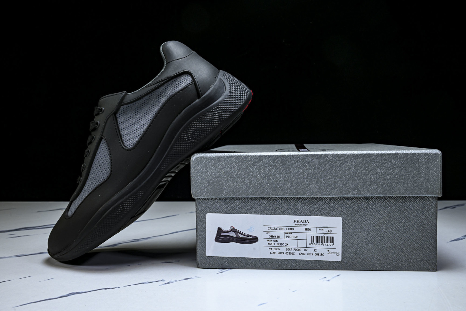 Prada 尺码35-46纯原版出品-Prada普拉达男女士America's Cup 运动鞋（2.5厘