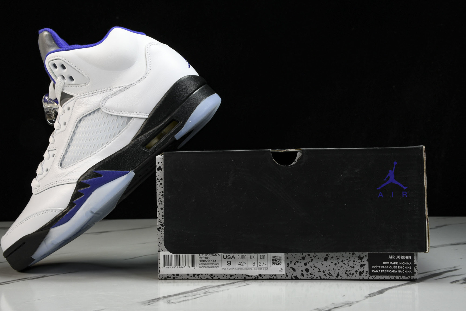 AJ5 尺码40.5-47.5纯原版出品-Air Jordan 5 Retro“Concord”康扣 白