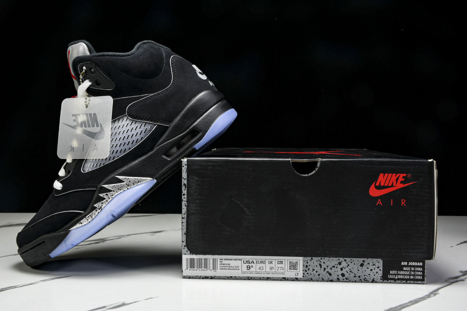 AJ5 尺码40.5-47.5纯原版出品-Air Jordan 5 Retro OG Black Met