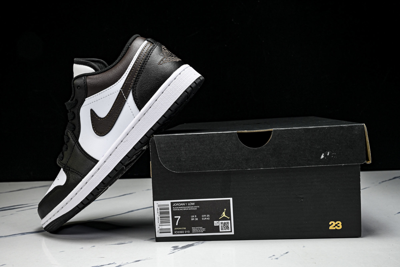 AJ1低帮 尺码40-46纯原版出品-Air Jordan 1 Low AJ1 乔1黑巧色 低帮文化休闲