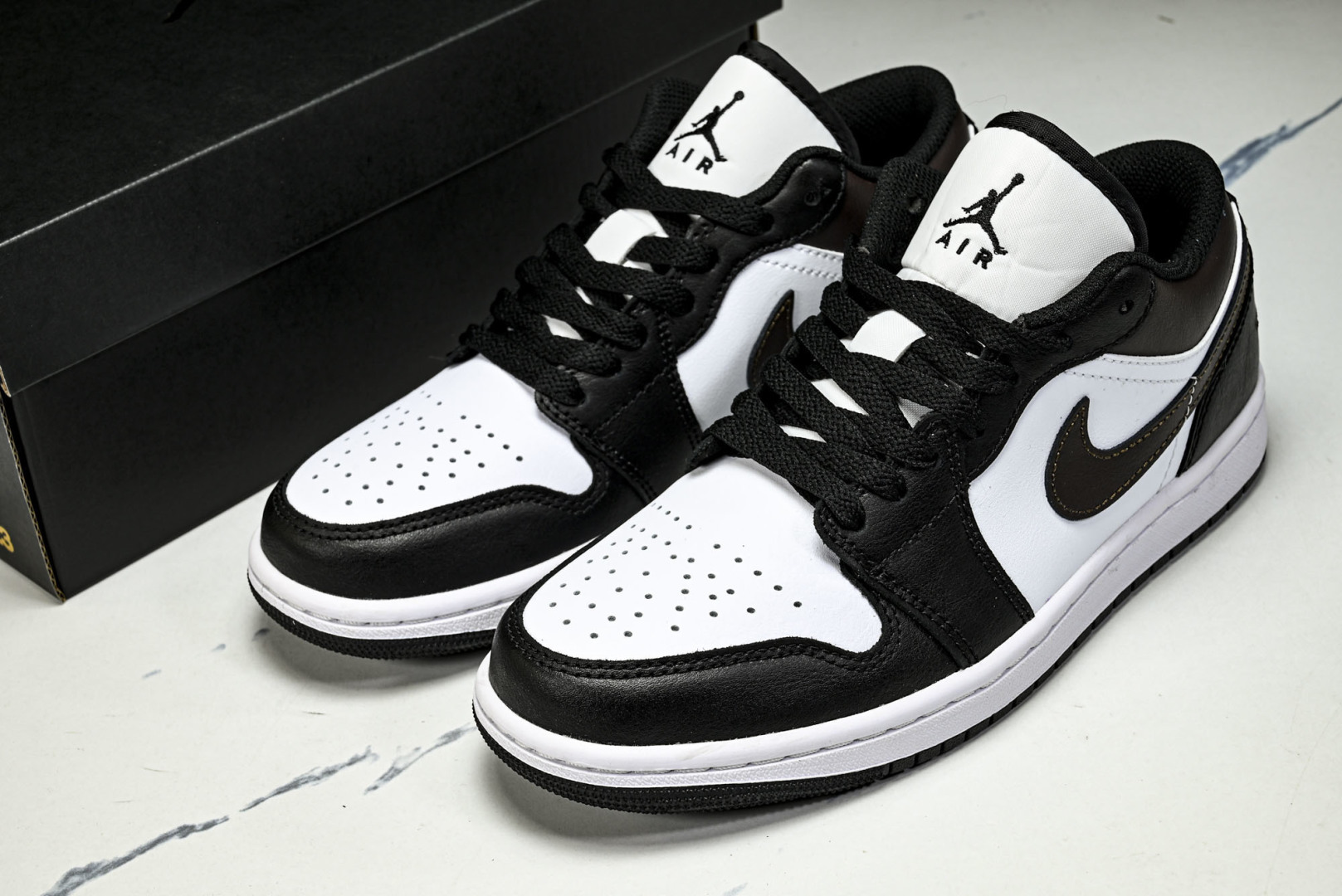 AJ1低帮 尺码40-46纯原版出品-Air Jordan 1 Low AJ1 乔1黑巧色 低帮文化休闲