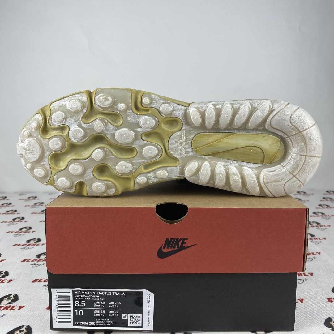 纯原 Travis Scott x NK Air Max 270 React TS 联名款半掌垫气缓震跑