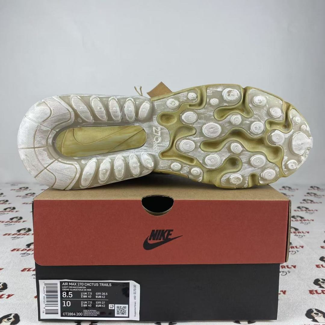 纯原 Travis Scott x NK Air Max 270 React TS 联名款半掌垫气缓震跑