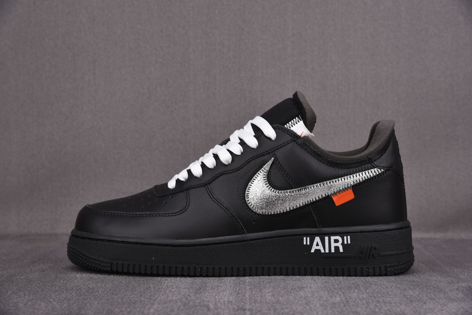 OFF 尺码:40-47.5纯原出品-OFF-White x Air Force 1 “OW全黑银勾橘”