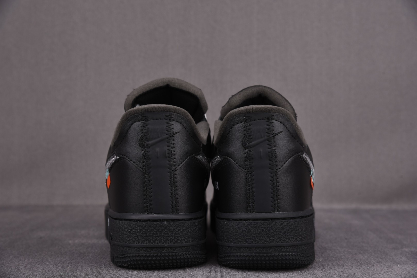 OFF 尺码:40-47.5纯原出品-OFF-White x Air Force 1 “OW全黑银勾橘”