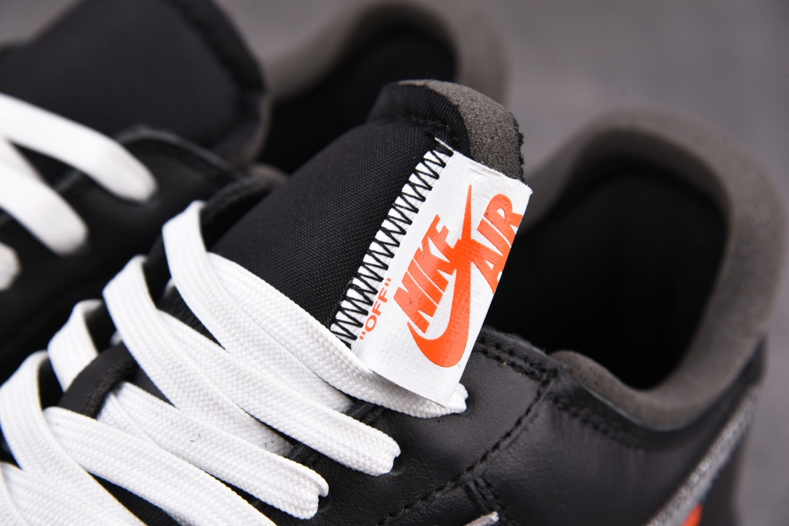 OFF 尺码:40-47.5纯原出品-OFF-White x Air Force 1 “OW全黑银勾橘”