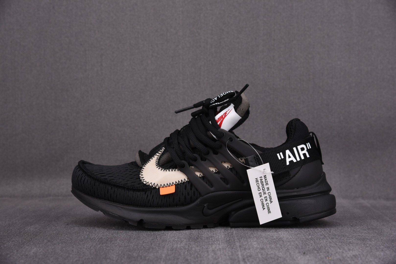 OFF 尺码:36-47.5纯原出品-OW x NK Air Presto 黑武士 内置气垫组合橡胶发泡