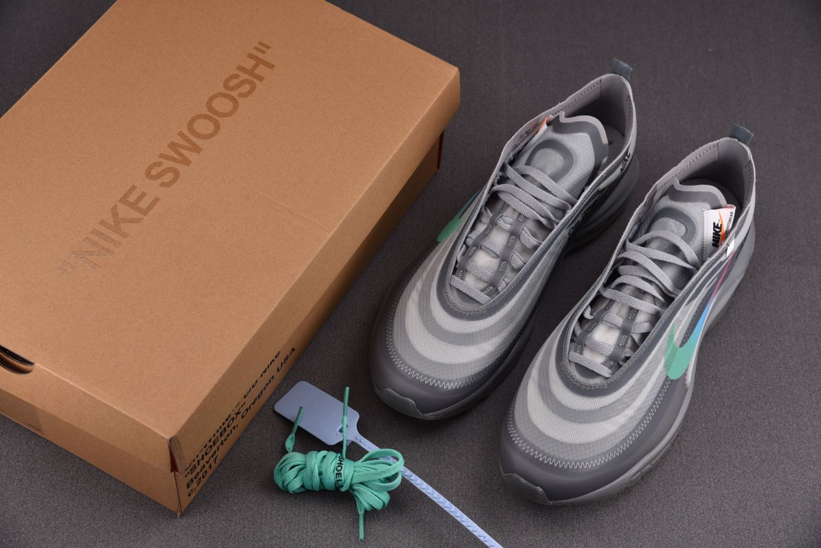 OFF-WHITE x Nike Air Max 97 The Ten AJ4585-101 灰色siz