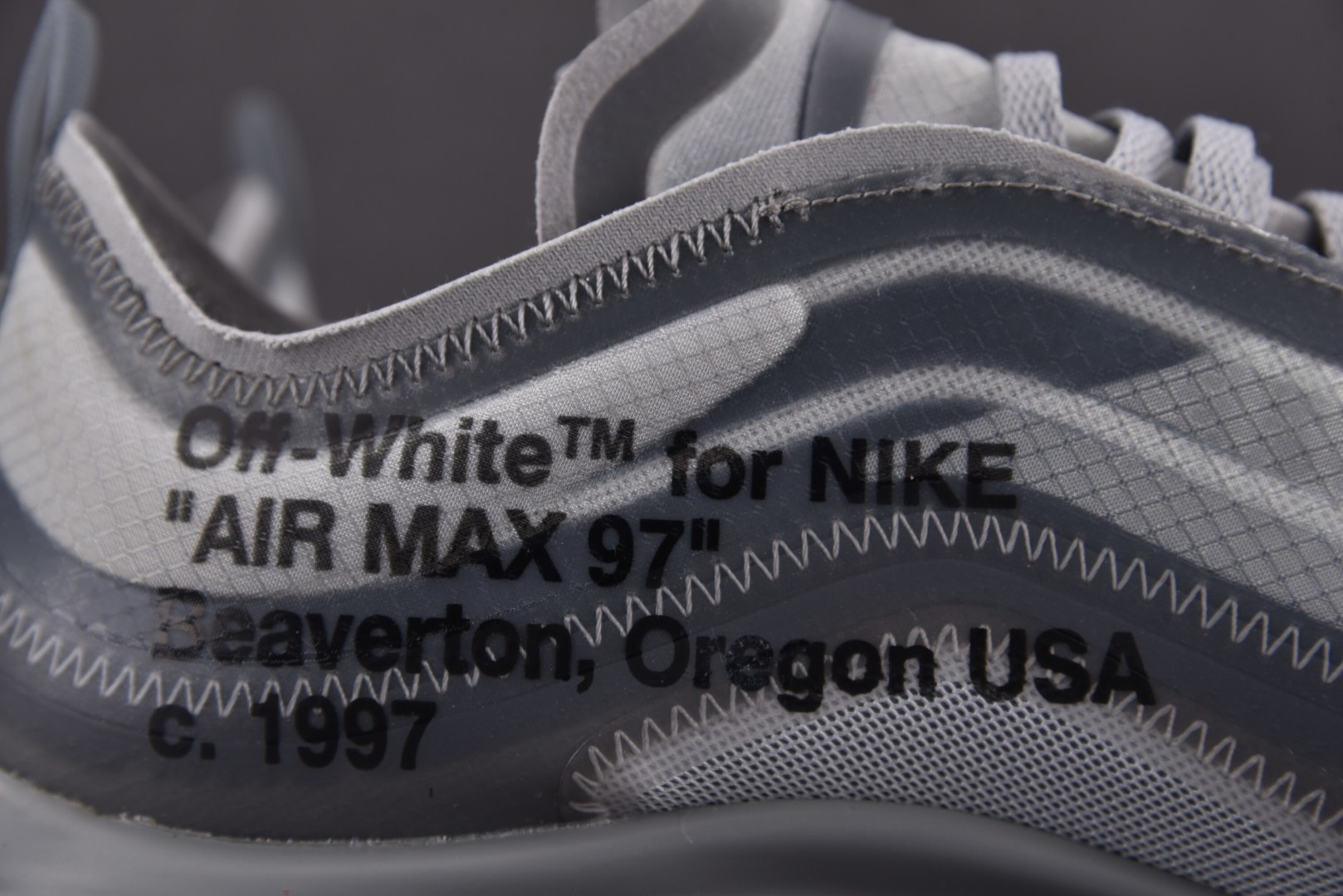OFF-WHITE x Nike Air Max 97 The Ten AJ4585-101 灰色siz