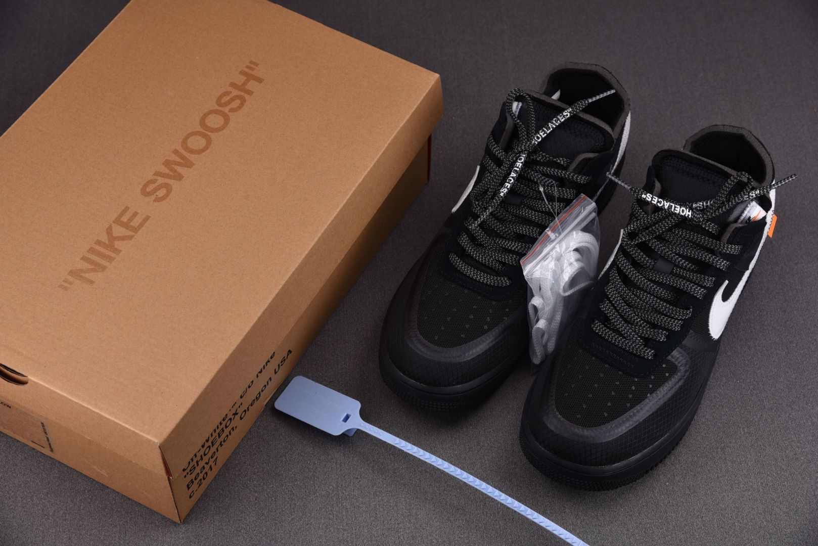 OFF 尺码:40-47.5纯原出品-Off-White x N Air Force 1 Black 2