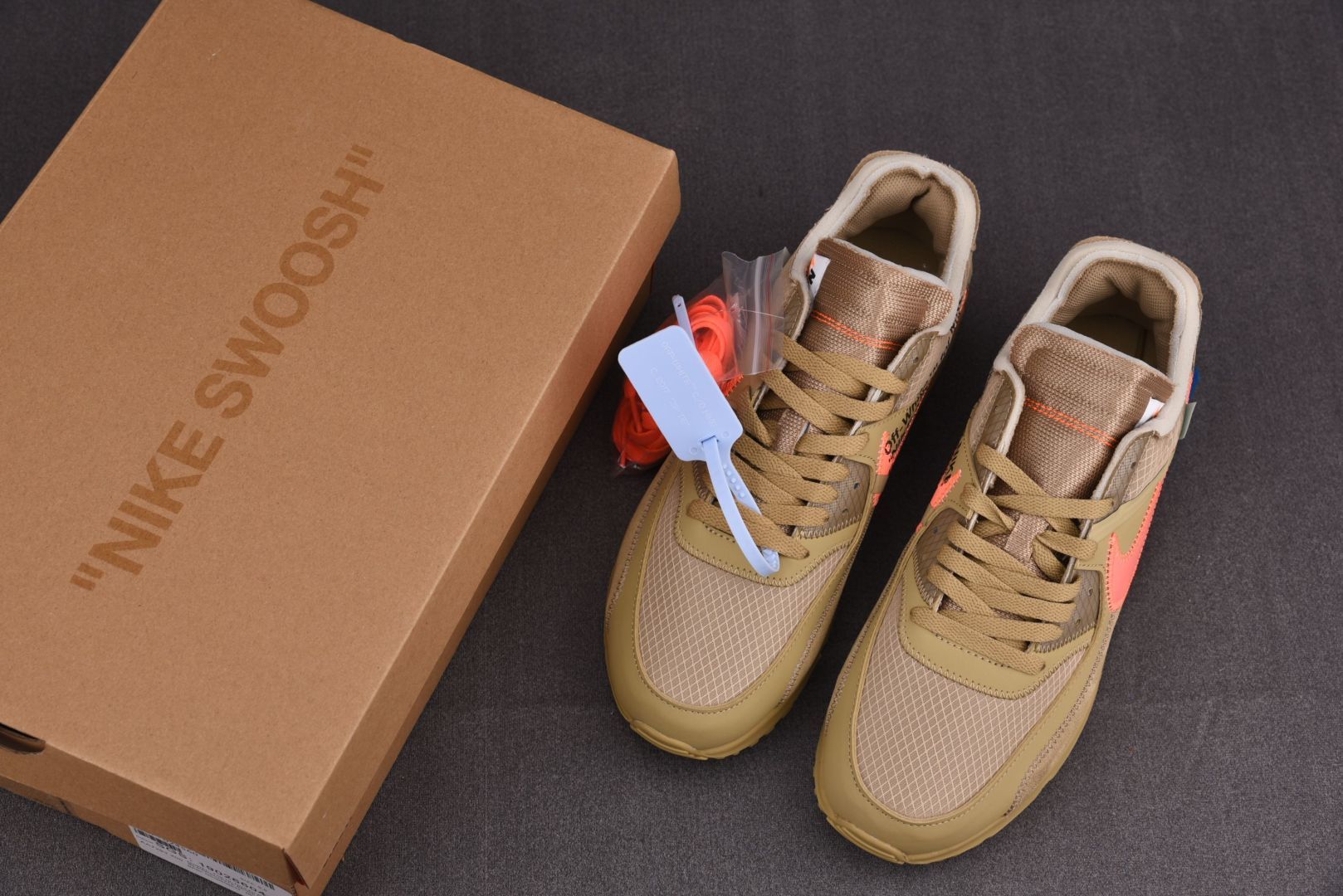 MAX90 尺码:36-47.5纯原出品-OW x NK Air Max 90 OW联名 沙漠黄 AA7