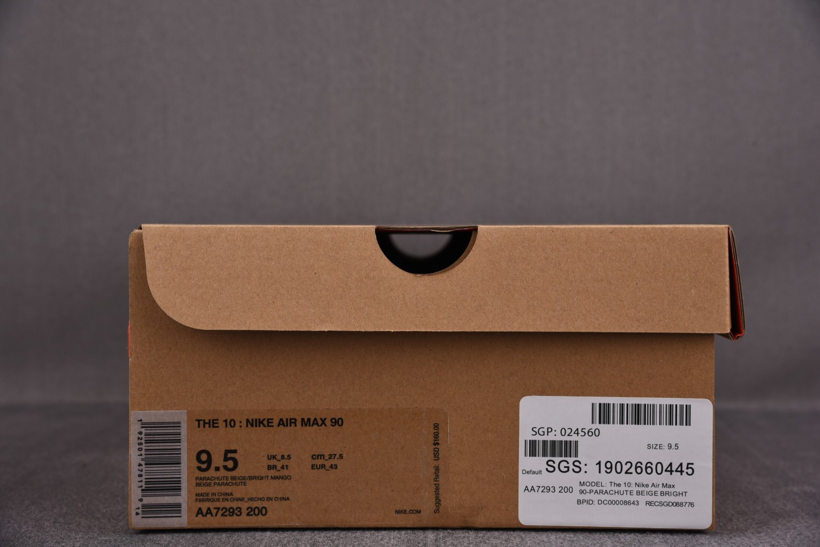 MAX90 尺码:36-47.5纯原出品-OW x NK Air Max 90 OW联名 沙漠黄 AA7