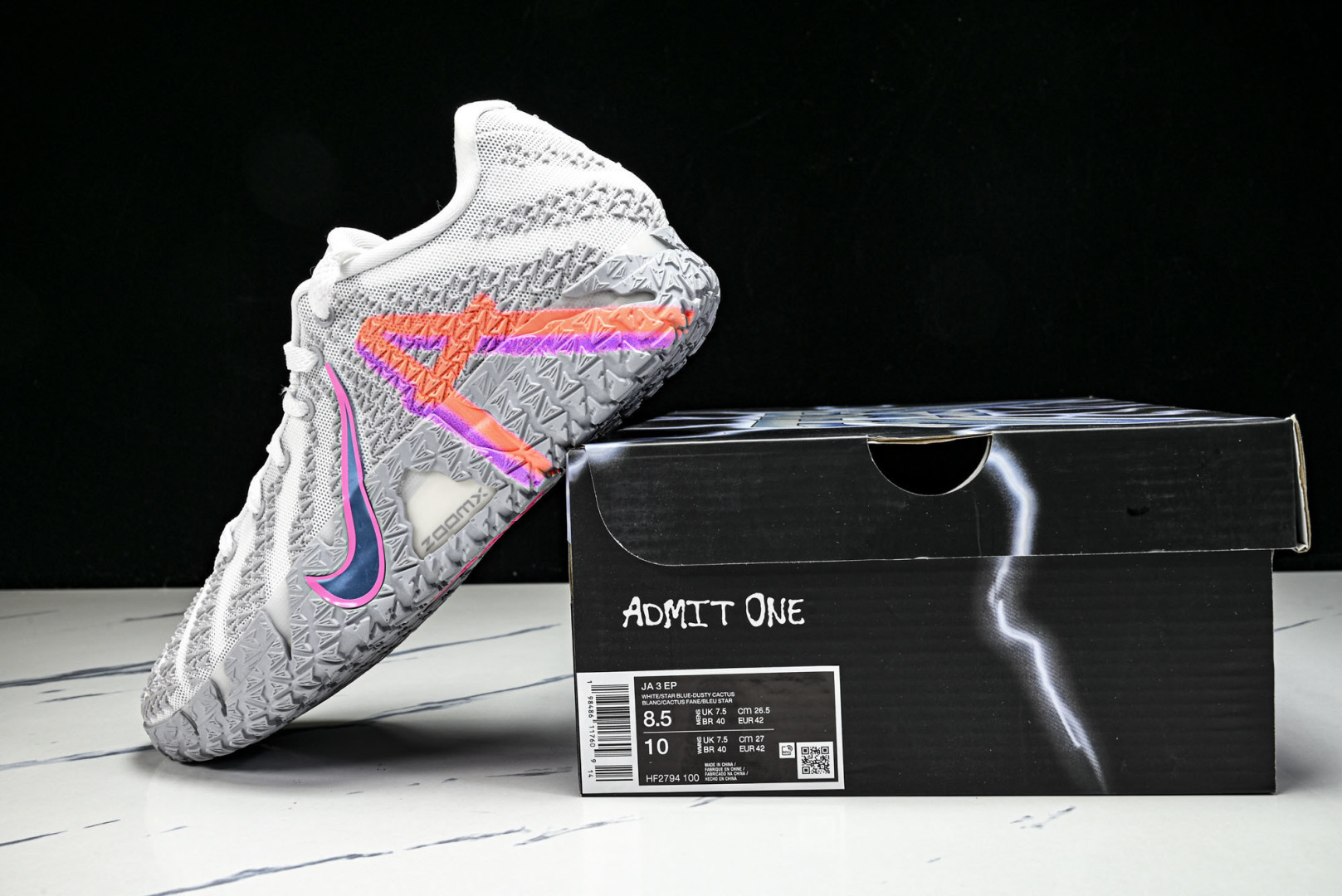 JA 尺码39-46纯原版出品-NK JA3 EP 莫兰特三代低帮实战篮球鞋 HF2794-100尺码3