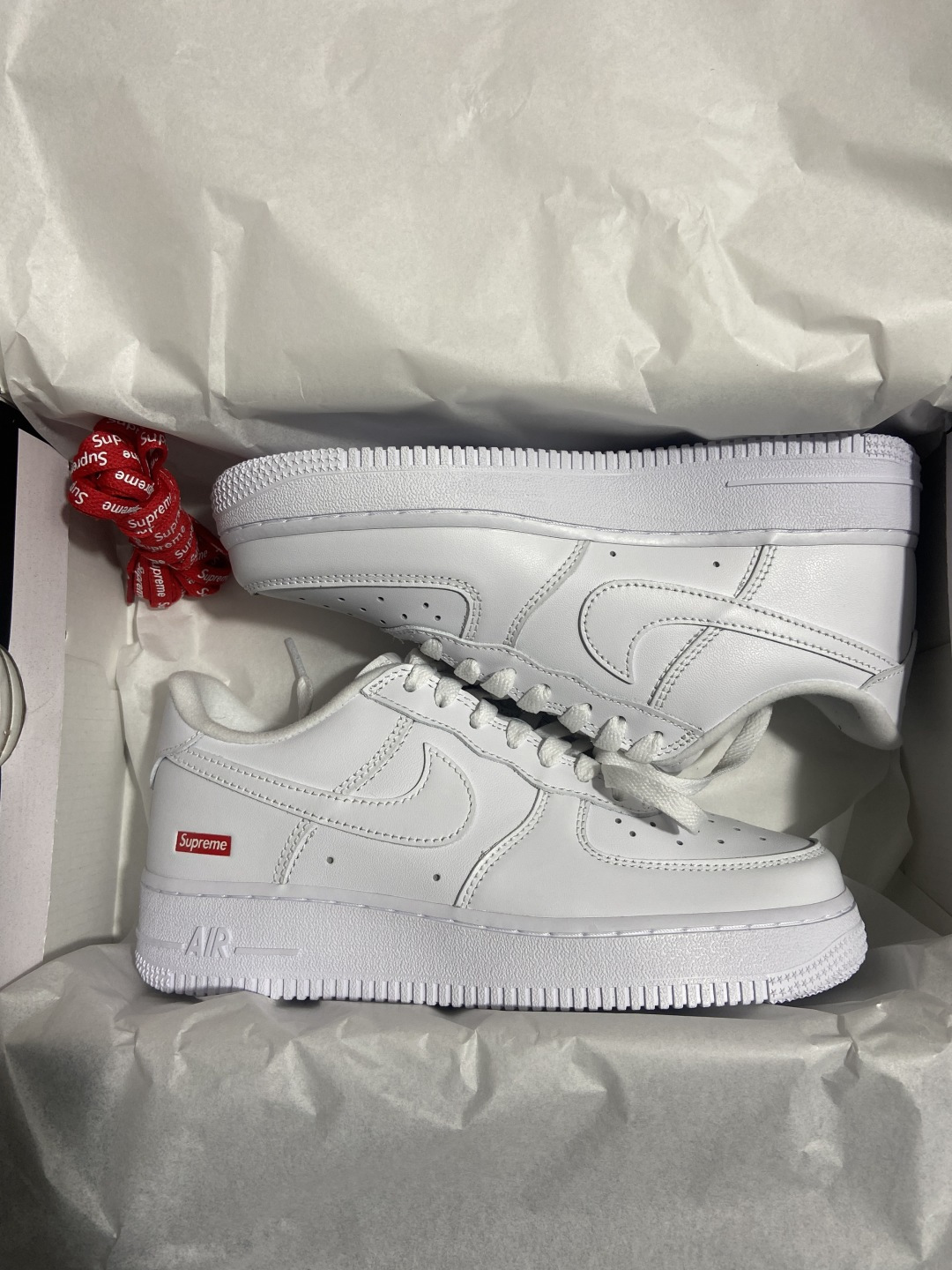Supreme白红 尺码:35.5-47.5纯原出品- Supreme X NK AIR Force 1