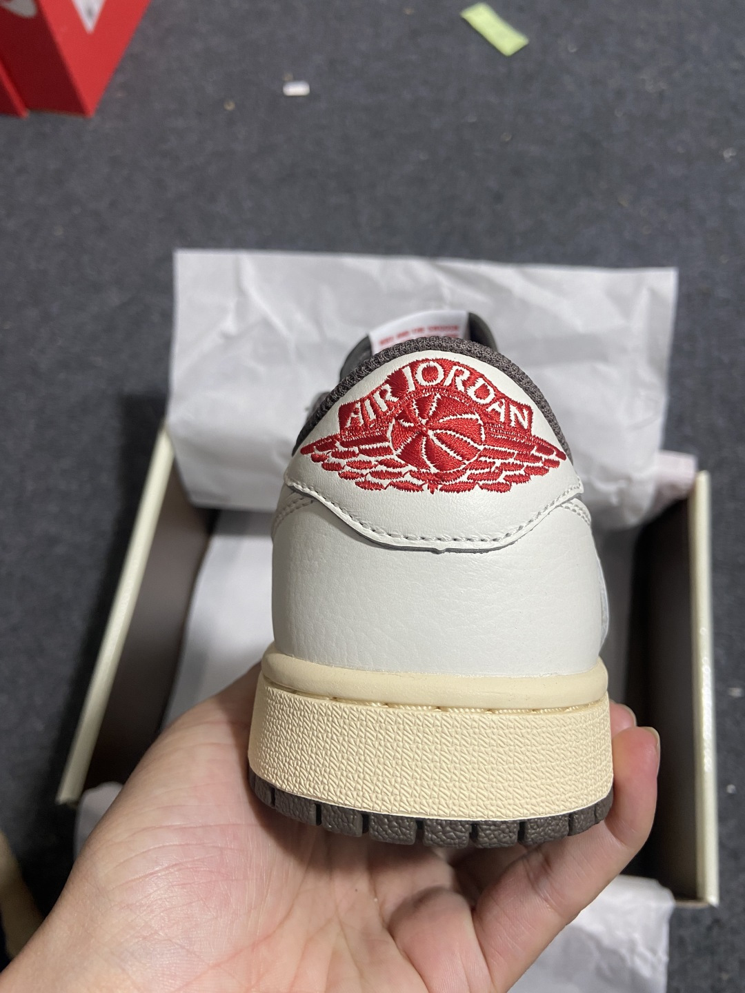 AJ Low 白棕倒钩 尺码:35.5-48.5纯原版出品-Travis Scott x Air Jor