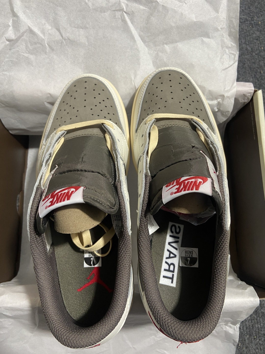 AJ Low 白棕倒钩 尺码:35.5-48.5纯原版出品-Travis Scott x Air Jor