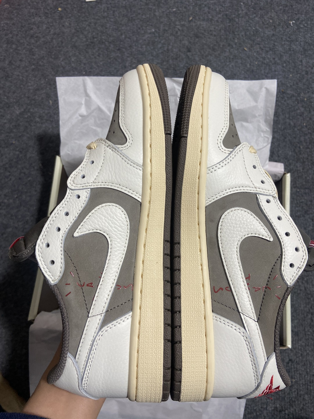 AJ Low 白棕倒钩 尺码:35.5-48.5纯原版出品-Travis Scott x Air Jor