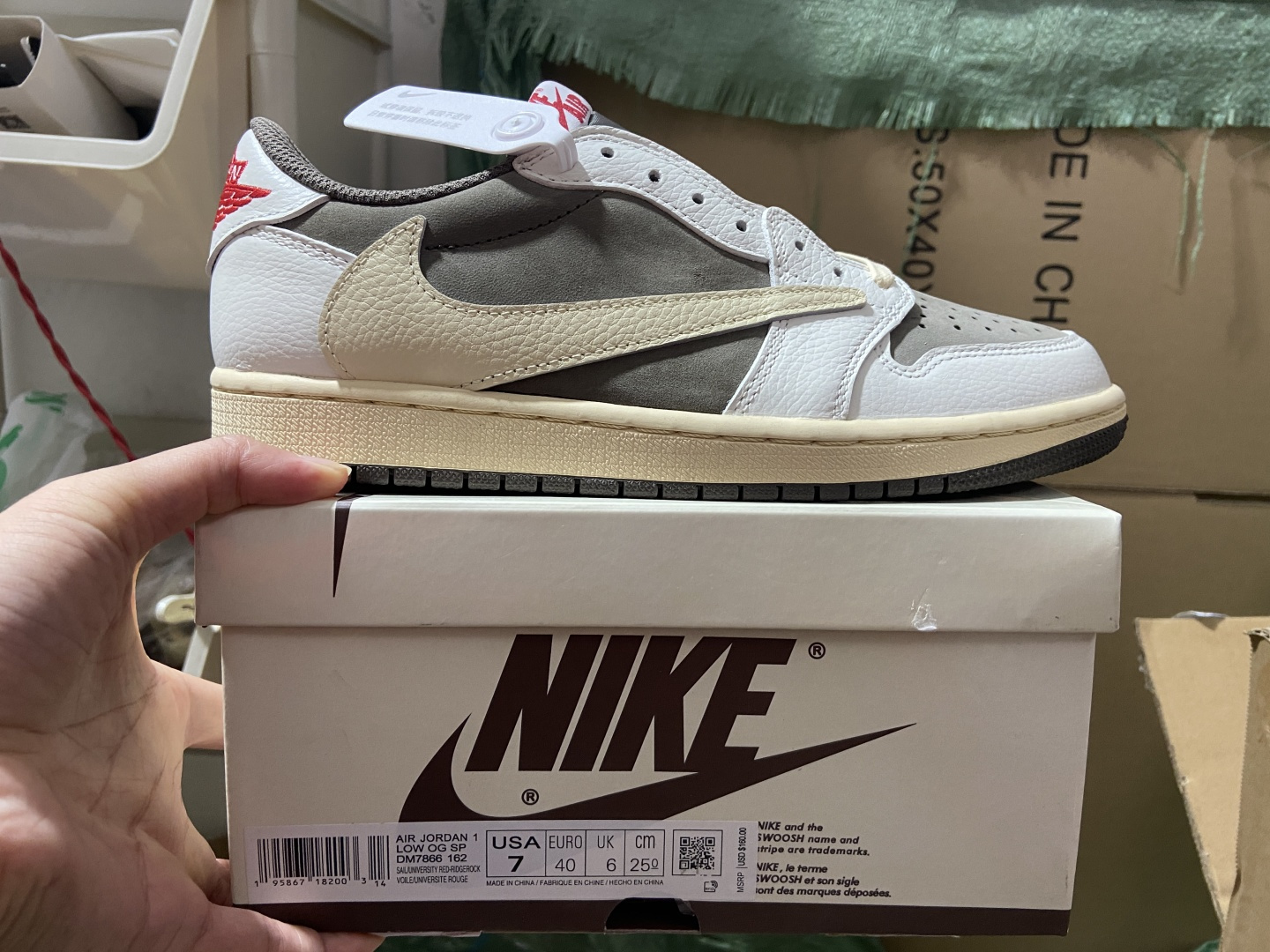 AJ Low 白棕倒钩 尺码:35.5-48.5纯原版出品-原厂 Travis Scott x Air 