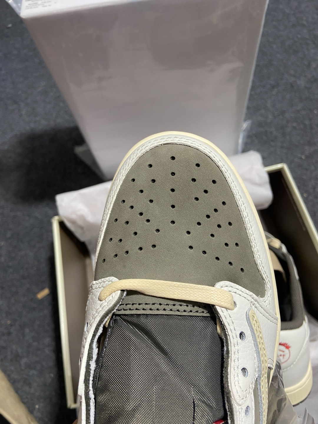 AJ Low 白棕倒钩 尺码:35.5-48.5纯原版出品-Travis Scott x Air Jor