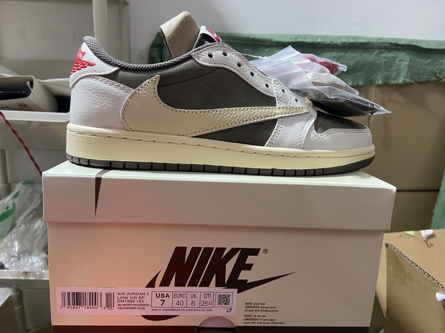 AJ Low 白棕倒钩 尺码:35.5-48.5纯原版出品-Travis Scott x Air Jor