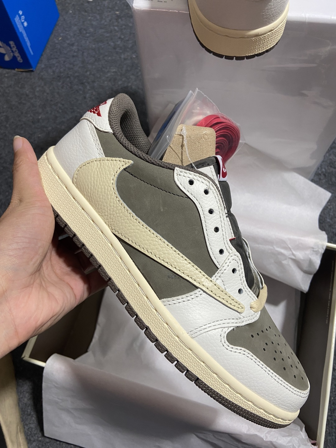 AJ Low 白棕倒钩 尺码:35.5-48.5纯原版出品-Travis Scott x Air Jor