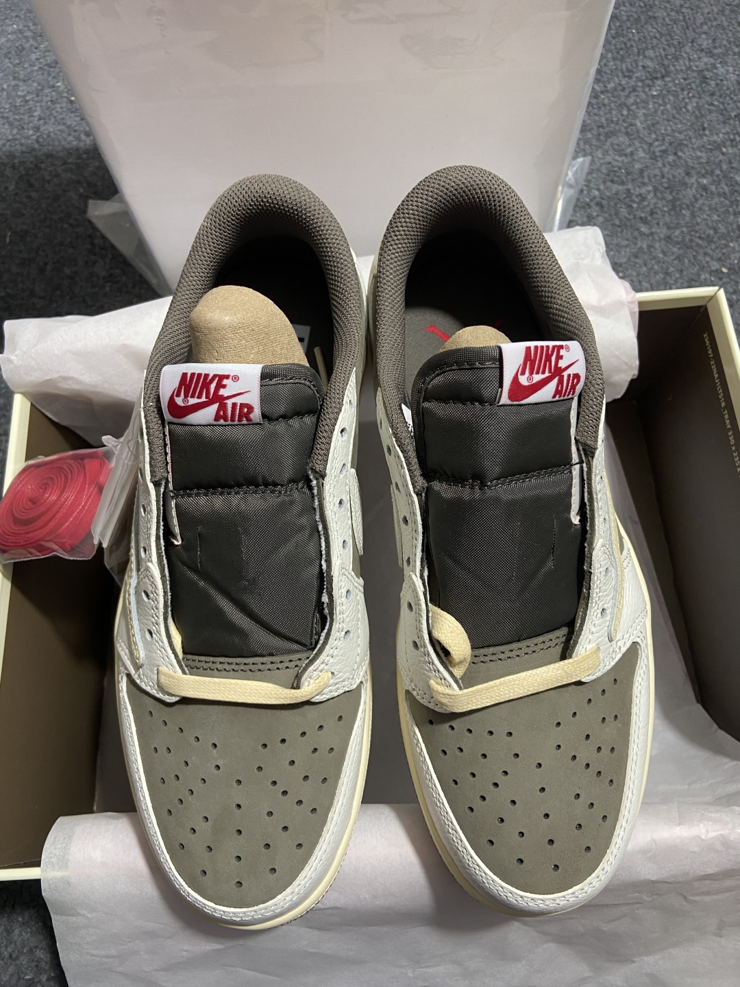AJ Low 白棕倒钩 尺码:35.5-48.5纯原版出品-Travis Scott x Air Jor