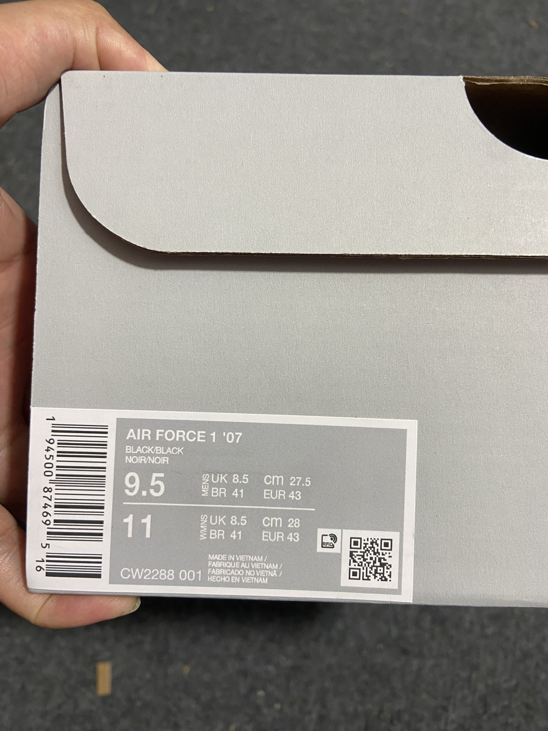 顶级纯原 完美复刻 Nike Air Force 1'07 黑色 黑武士货号：CW2288 001尺码：